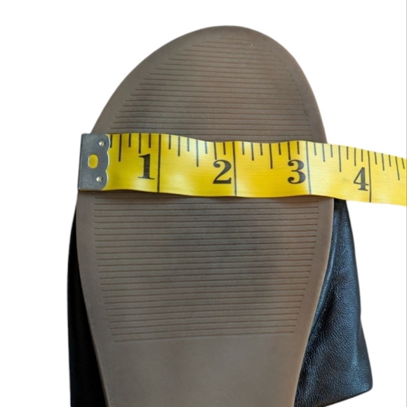 Steve Madden Karrlaa Slide Sandals Black Beige Leather Upper Flat Women's 6.5 - Picture 2 of 11